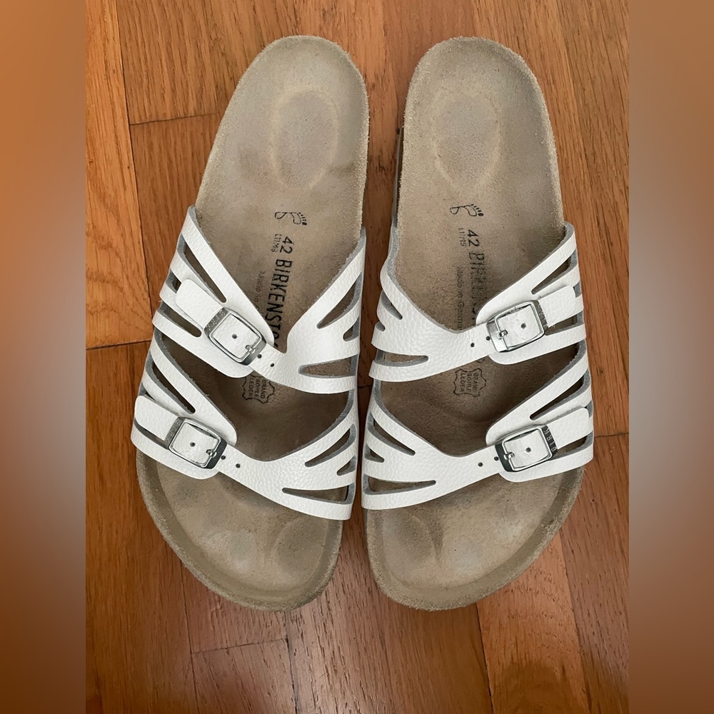 Birkenstock white sandals size 11